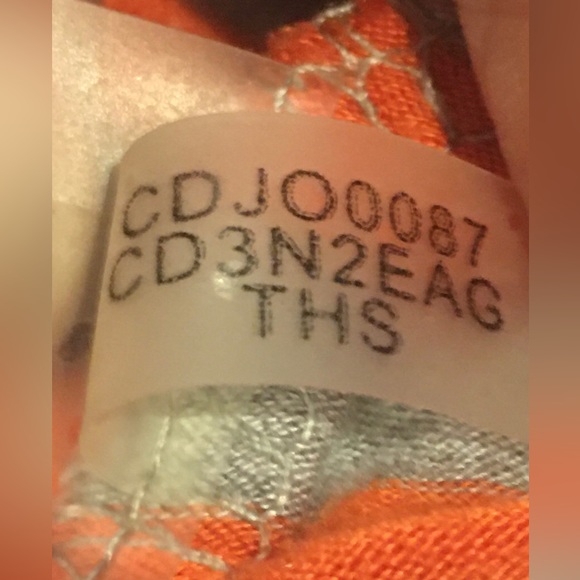 Woman’s Calvin Klein Size 2 (XS-S) Sleeveless Long Maxi Dress ORANGE AND GRAY - Picture 10 of 11